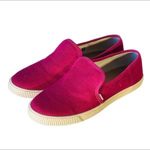 TOMS Heritage Canvas Clemente  Fuchsia / Hot Pink ~ Women's Size 6
